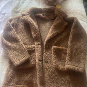 Cozy Brown Sherpa Coat